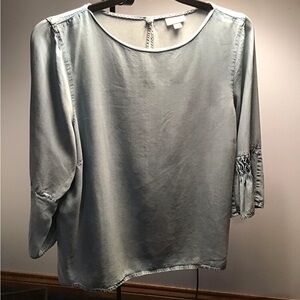 J. Jill Green Relaxed Ruched Blouse